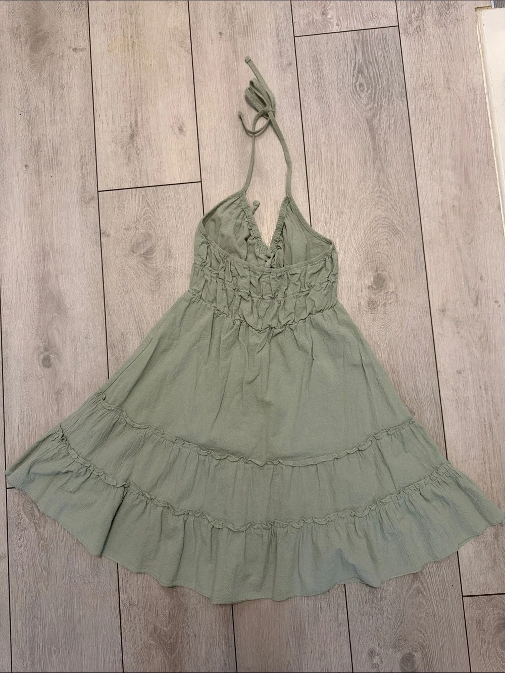 SHEIN women’s Sage Green Halter Summer Dress, size S